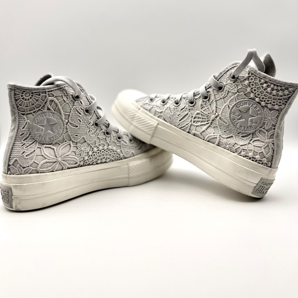 NWOT CONVERSE Chuck Taylor All Star High Top Platform Crocheted Sz 6 - Picture 3 of 12